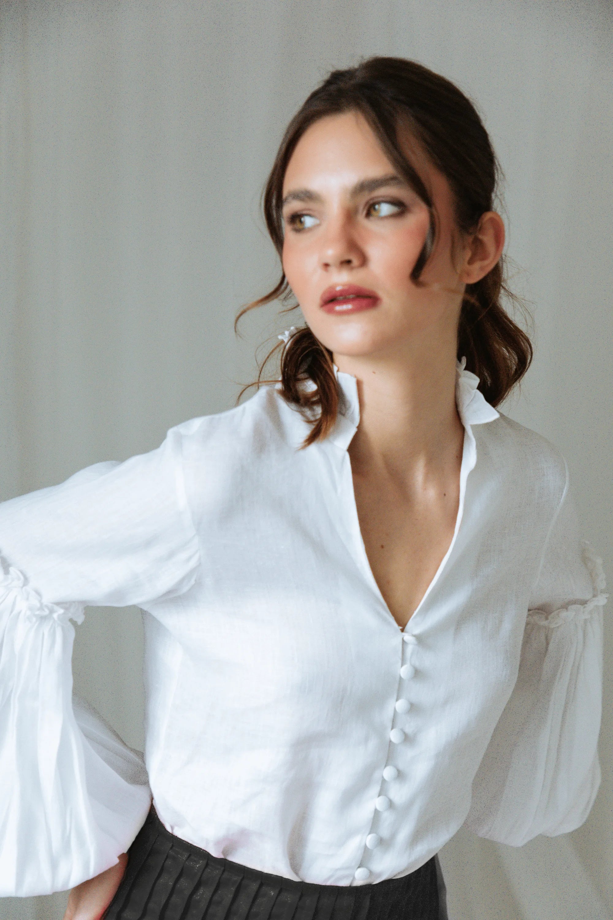 AGATHA BLOUSE Chic Ruffle Blouse