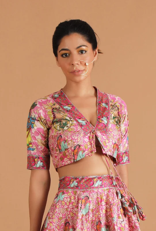Anika Allover Kalamkari Blouse Polished Work Blouse