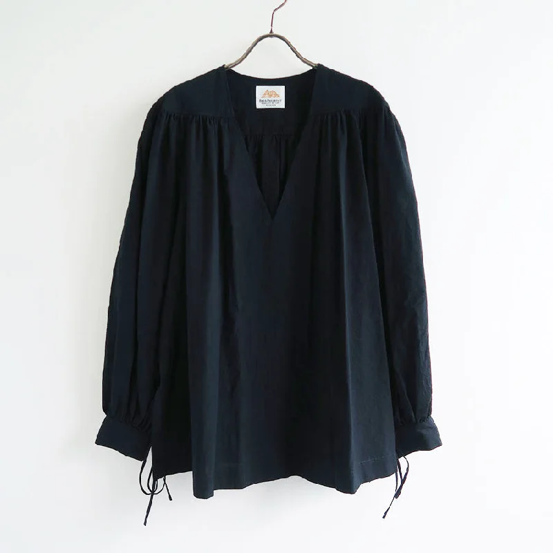 SALE 40%OFF ! <br/>【BED&BREAKFAST】<br>Cordlane Natural Sun-dried Wash Puff Blouse<br>8075100035 Elegant Office Blouse