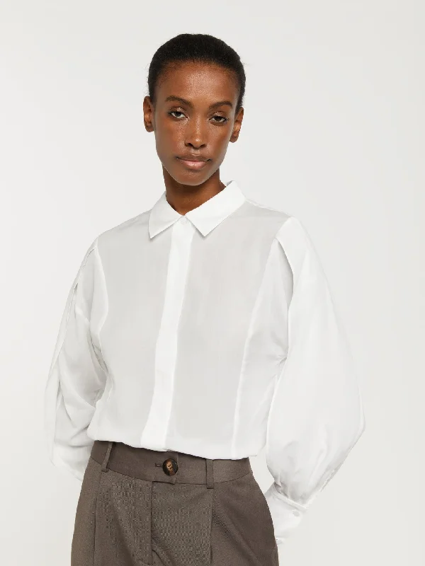 Blouse with sleeve flap Slim Fit Blouse