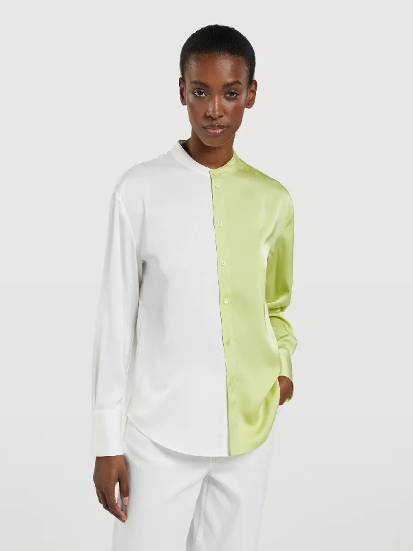 Colour Block Blouse Subtle Shimmer Blouse