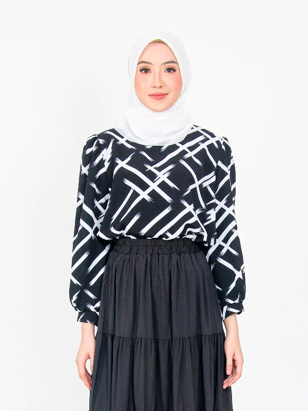 EVELYN LONG SLEEVE BLOUSE CT167 Textured Cotton Blouse
