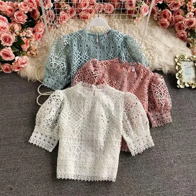 Deblo Crochet Blouse Elegant Lace Blouse