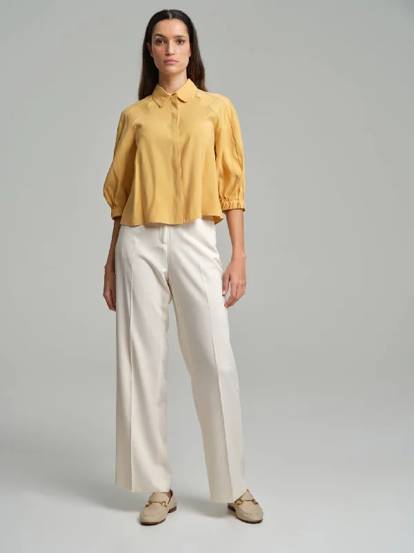 Fancy blouse with volume sleeves Floral Chiffon Blouse