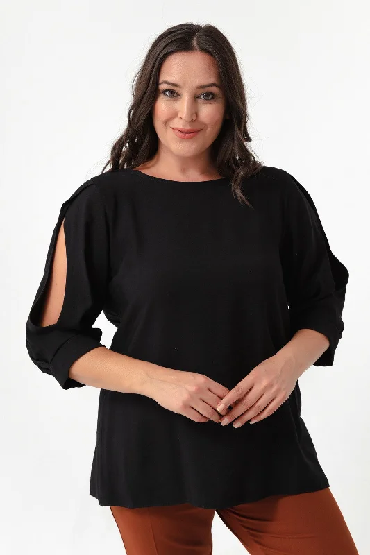 Female Bike Collar Poor Sleeve Big Size Blouse Casual Relaxed Blouse