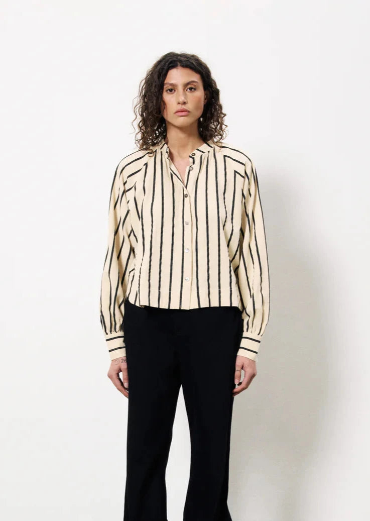 FRNCH Fiona Stripe Blouse Flowy Bohemian Blouse
