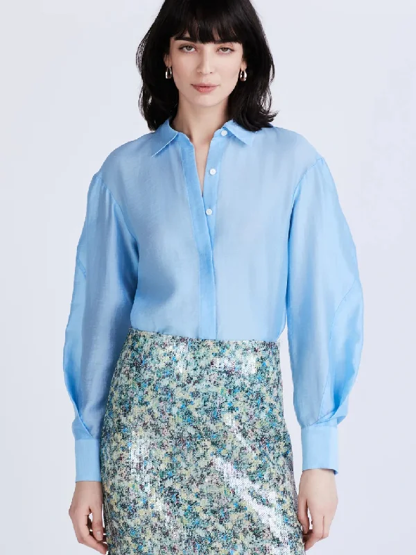 Juni Button Down Blouse Flowy Bohemian Blouse