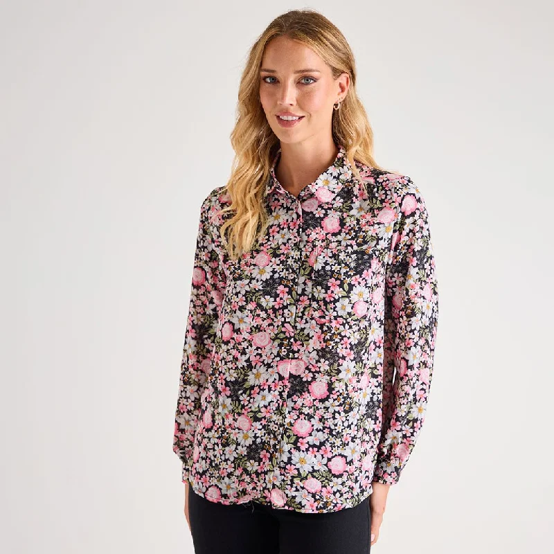 Ladies Floral Blouse Relaxed Fit Blouse