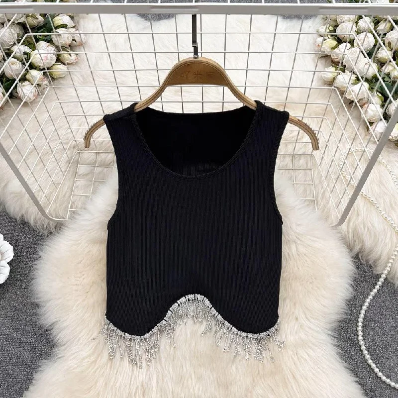 Luna Embellished Blouse (Black) Side Tie Blouse