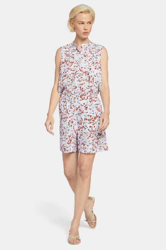 Mandarin Blouse And Short Set - Artesia Everyday Stylish Blouse