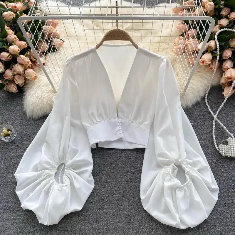Marie Puffed  Sleeve Blouse Modern Work Blouse