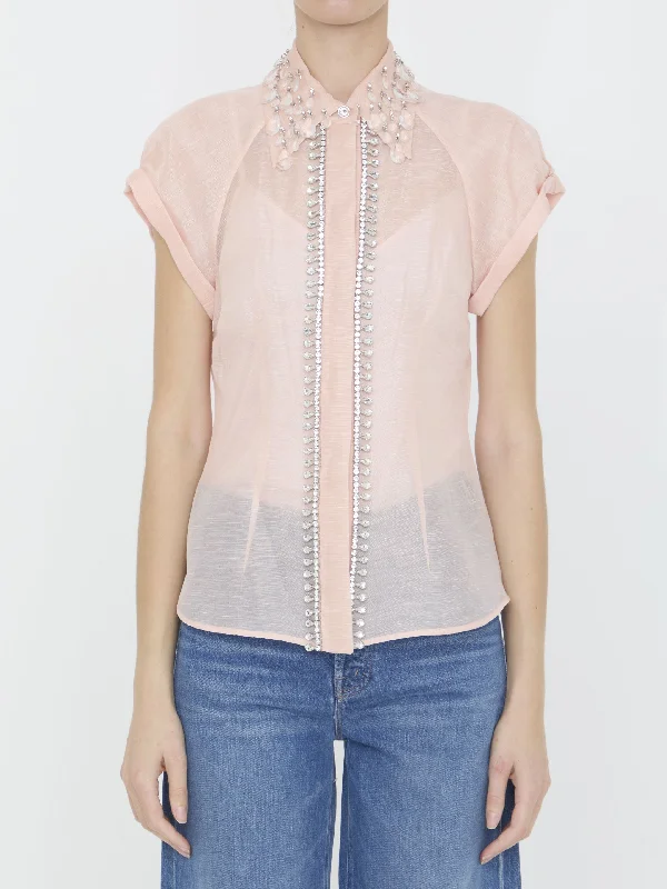 Matchmaker Diamante Blouse Soft Modal Blouse