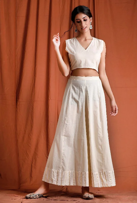Off White and Golden Blouse Boho Chic Blouse