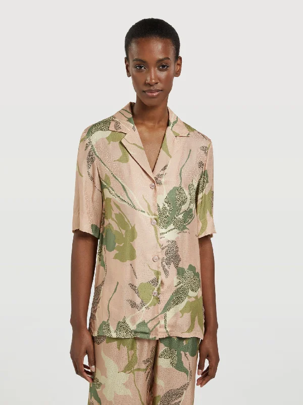 Printed Jacquard Blouse Chic Sleeveless Blouse