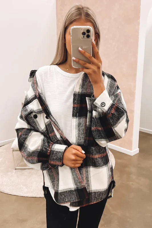 Smith Shacket Black Boho Printed Blouse