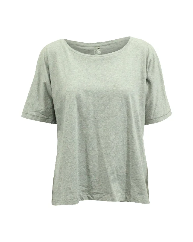 Acne Studios Nairobi C Base Tee in Grey Cotton Plaid T-Shirt Polka Dot Checkered