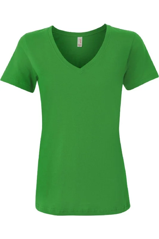 Anvil Women´s Featherweight V-Neck T-Shirt Knit Fabric Woven Fabric Fleece Fabric
