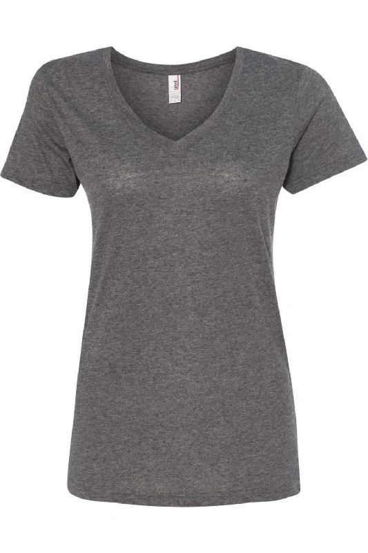 Anvil Women´s Featherweight V-Neck T-Shirt Real Fur Shearling Chenille