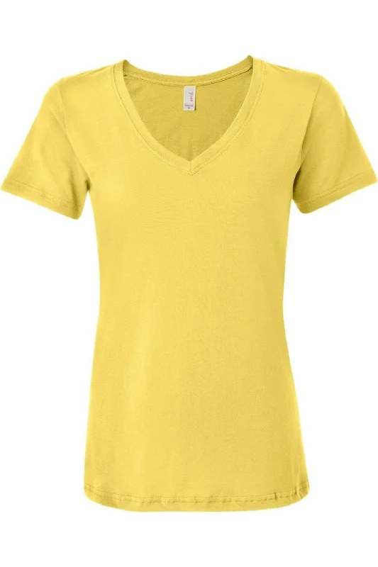 Anvil Women´s Featherweight V-Neck T-Shirt Notch Collar Peter Pan Collar Cowl Neck