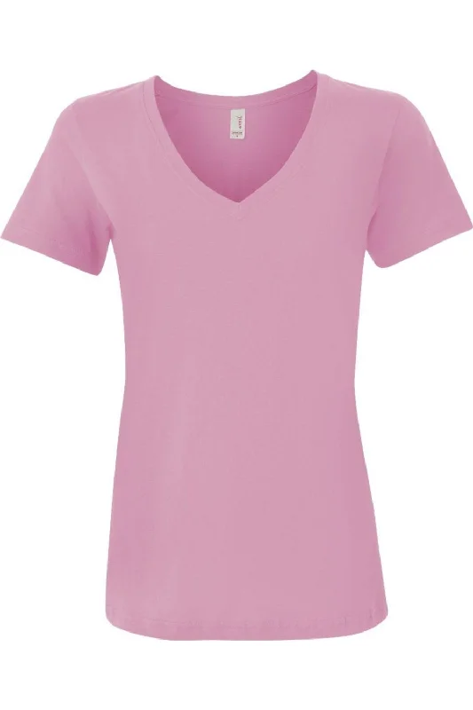 Anvil Women´s Featherweight V-Neck T-Shirt Fleece Fabric Down Fabric Feather Fabric