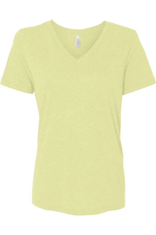 BELLA + CANVAS Women´s Relaxed Triblend Short Sleeve V-Neck Tee Chenille Blend Fleece Blend Nylon Blend BELLA + CANVAS Women´s Relaxed Triblend Short Sleeve V-Neck Tee Chenille Blend Fleece Blend Nylon Blend