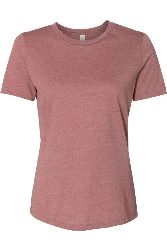 BELLA + CANVAS Womens Relaxed Fit Heather CVC Tee Asymmetrical Pockets Print