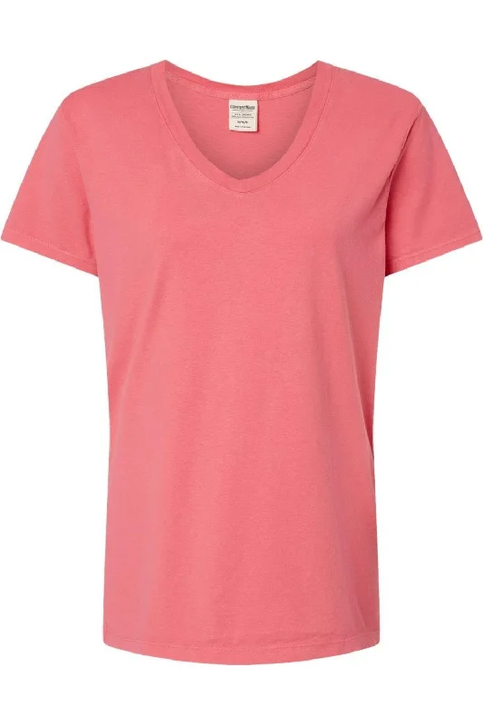 ComfortWash by Hanes Garment-Dyed Women´s V-Neck T-Shirt Real Fur Shearling Chenille ComfortWash by Hanes Garment-Dyed Women´s V-Neck T-Shirt Real Fur Shearling Chenille
