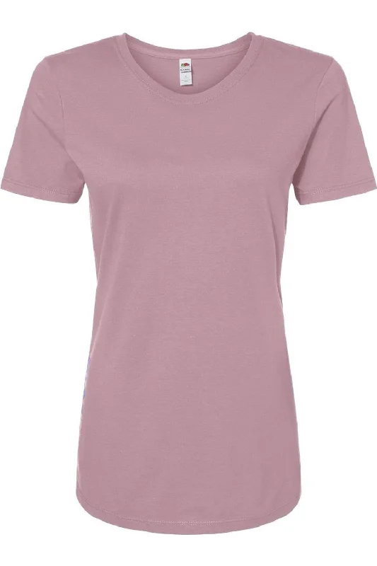 Fruit of the Loom Women´s Iconic T-Shirt Zippered Front Buttoned Front Snap Front