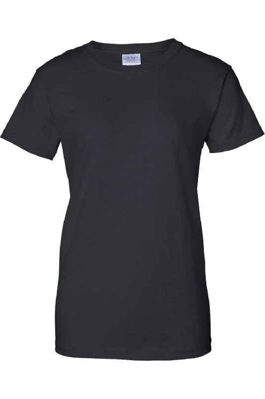 Gildan Ultra Cotton Womens T-Shirt Mesh Blend Leather Blend Suede Blend