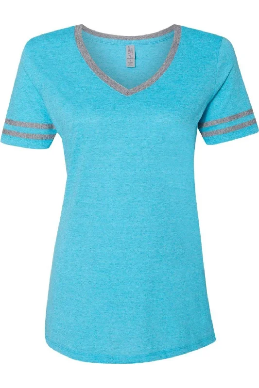 JERZEES Women´s Varsity Triblend V-Neck T-Shirt Knit Fabric Woven Fabric Fleece Fabric JERZEES Women´s Varsity Triblend V-Neck T-Shirt Knit Fabric Woven Fabric Fleece Fabric