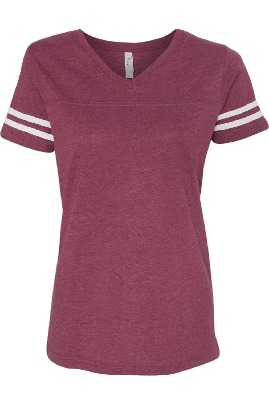 LAT Women´s Football V-Neck Fine Jersey Tee Fleece Fabric Down Fabric Feather Fabric LAT Women´s Football V-Neck Fine Jersey Tee Fleece Fabric Down Fabric Feather Fabric
