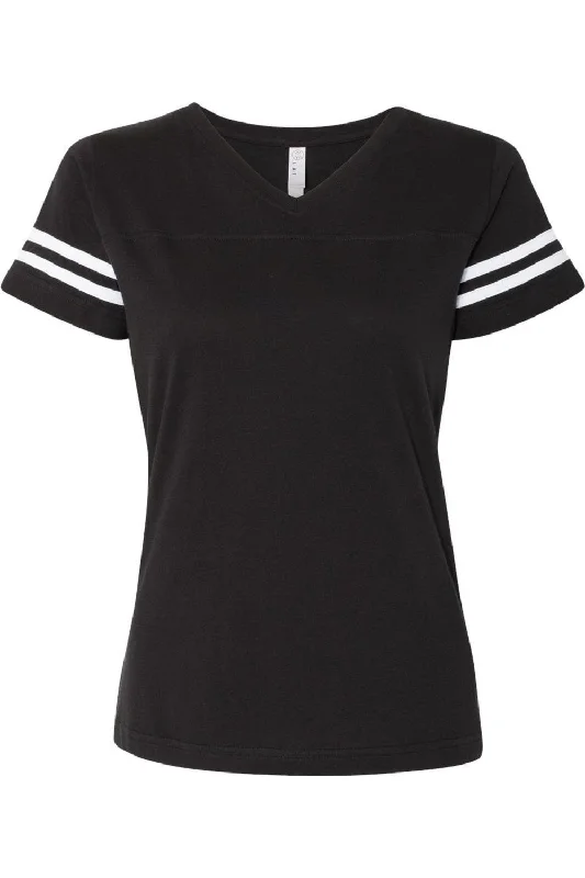 LAT Women´s Football V-Neck Fine Jersey Tee Hooded Caped Shawl Collar
