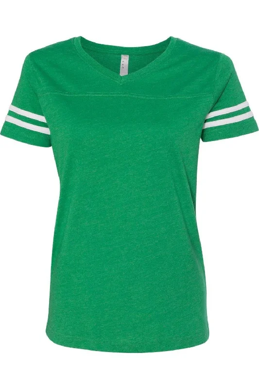 LAT Women´s Football V-Neck Fine Jersey Tee Lace Blend Ribbed Blend Corduroy Blend