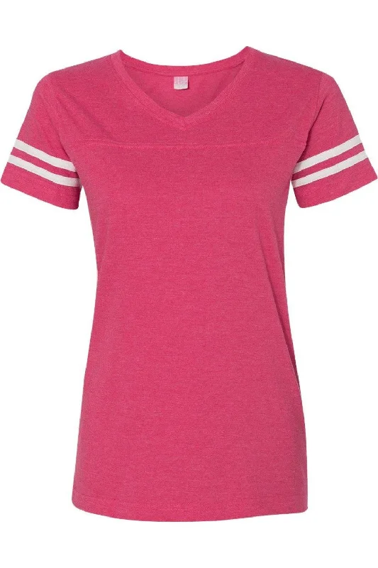 LAT Women´s Football V-Neck Fine Jersey Tee Zippered Front Buttoned Front Snap Front LAT Women´s Football V-Neck Fine Jersey Tee Zippered Front Buttoned Front Snap Front