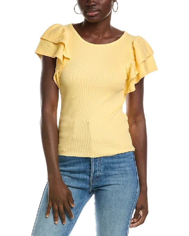 Nation LTD Irina Flirty T-Shirt Elasticated Padded Insulated