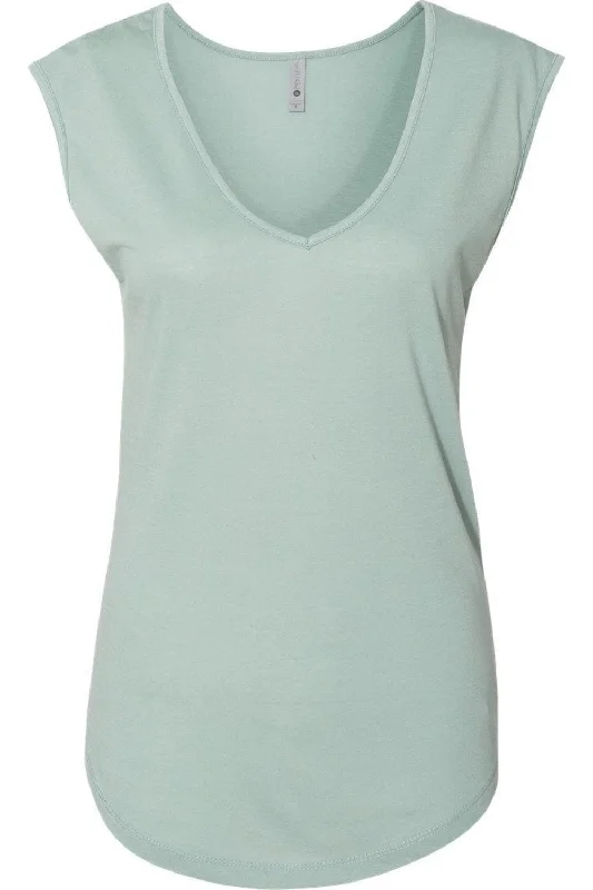 Next Level Women´s Festival Sleeveless Deep V-Neck T-Shirt Spandex Blend Rayon Blend Denim Blend Next Level Women´s Festival Sleeveless Deep V-Neck T-Shirt Spandex Blend Rayon Blend Denim Blend