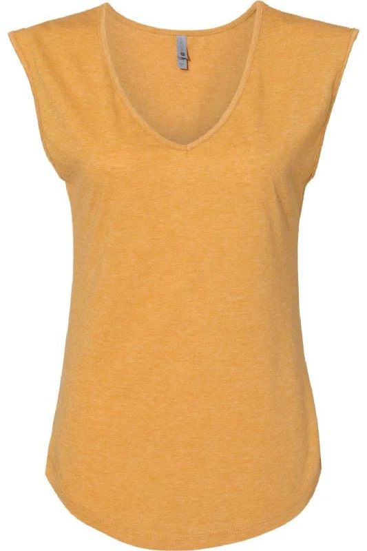 Next Level Women´s Festival Sleeveless Deep V-Neck T-Shirt Polka Dot Checkered Tartan