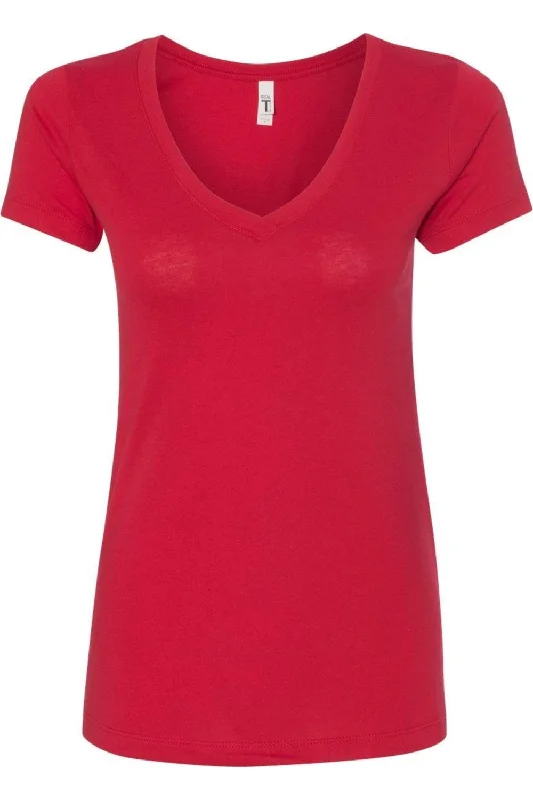 Next Level Women´s Ideal V-Neck T-Shirt Print Jacquard Patchwork