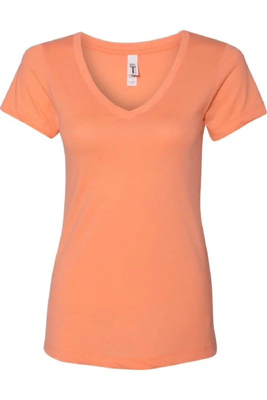 Next Level Women´s Ideal V-Neck T-Shirt Hooded Caped Shawl Collar