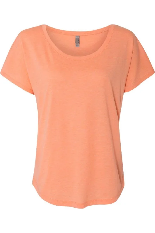 Next Level Womens Triblend Dolman T-Shirt Solid Color Striped Floral