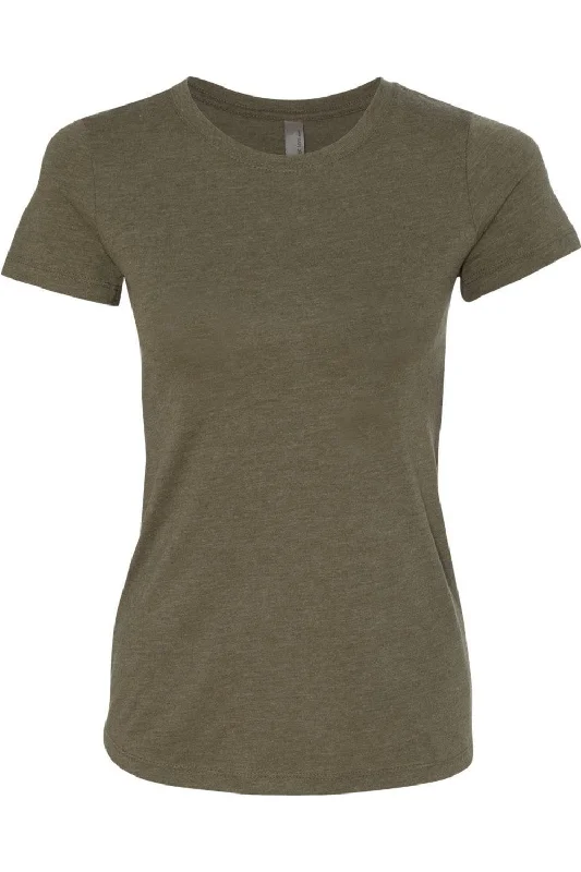 Next Level Womens Triblend T-Shirt Notch Collar Peter Pan Collar Cowl Neck