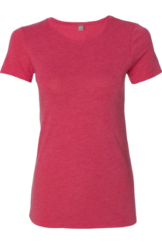Next Level Womens Triblend T-Shirt Collared Crew Neck Turtle Neck