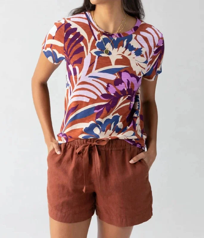 Perfect Tee In South Palm Collared T-Shirt Boat Neck A-Line