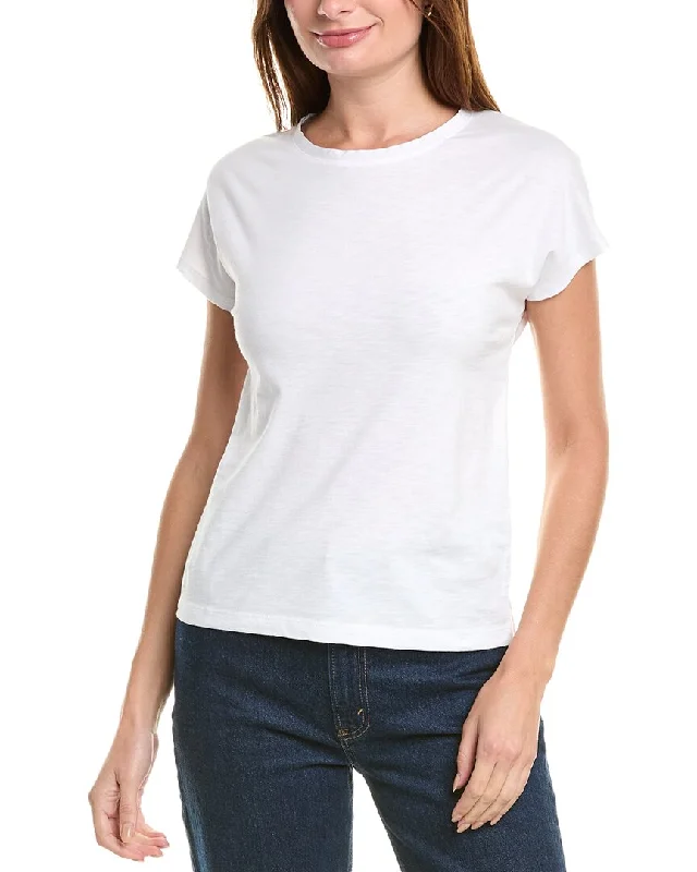 rag & bone The Slub Pleat T-Shirt Elasticated Padded Insulated