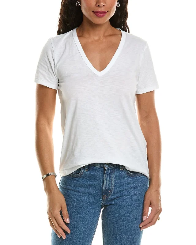 rag & bone V-Neck T-Shirt Ribbed T-Shirt High Neck Heavyweight