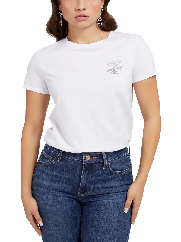 Social Hour Womens Organic Cotton Graphic T-Shirt Cozy Warm Stylish