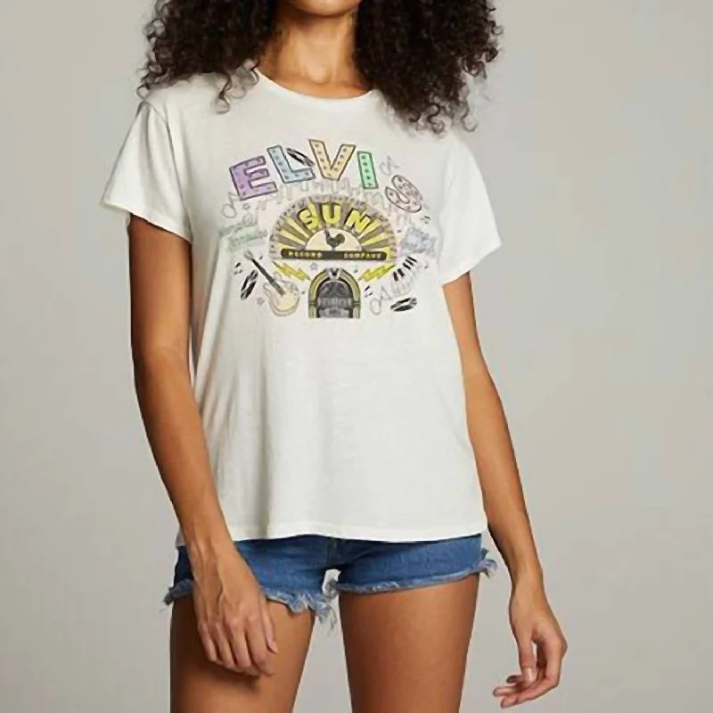 Sun Records Memphis Collage Tee In Bright White Mesh Blend Leather Blend Suede Blend Sun Records Memphis Collage Tee In Bright White Mesh Blend Leather Blend Suede Blend