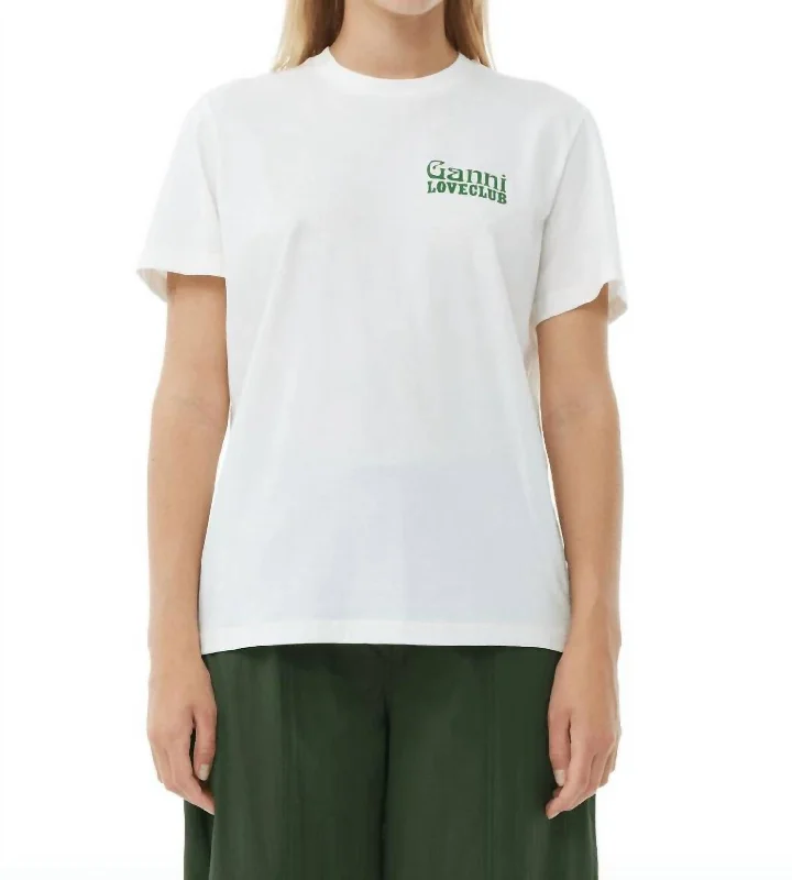 Thin Jersey Loveclub Relaxed T-Shirt In Tofu Zippered Front Buttoned Front Snap Front Thin Jersey Loveclub Relaxed T-Shirt In Tofu Zippered Front Buttoned Front Snap Front