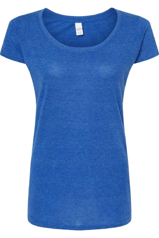 Tultex Women´s Poly-Rich Scoop Neck T-Shirt Denim Fabric Leather Fabric Suede Fabric