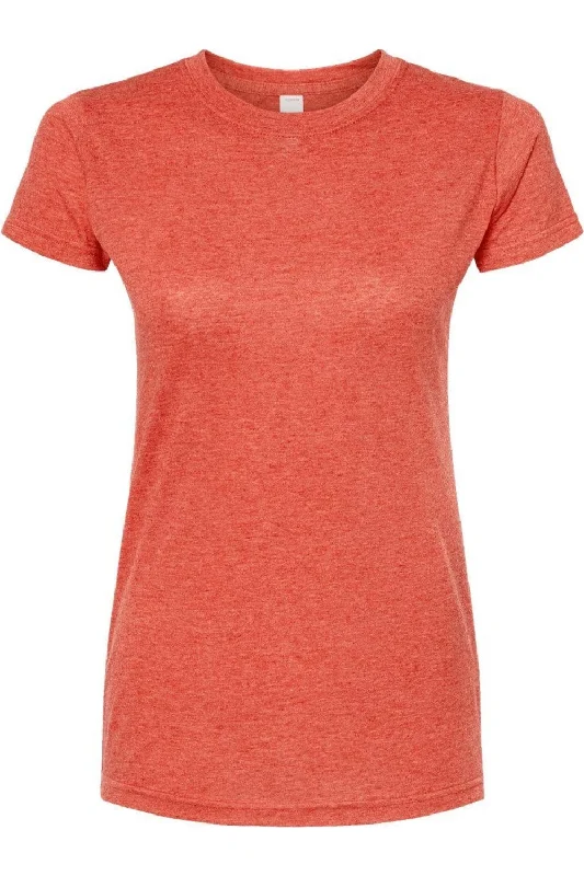Tultex Women´s Poly-Rich Slim Fit T-Shirt Collared Crew Neck Turtle Neck